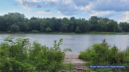 An photo of Blue Grass Island channel on the Maumee River.